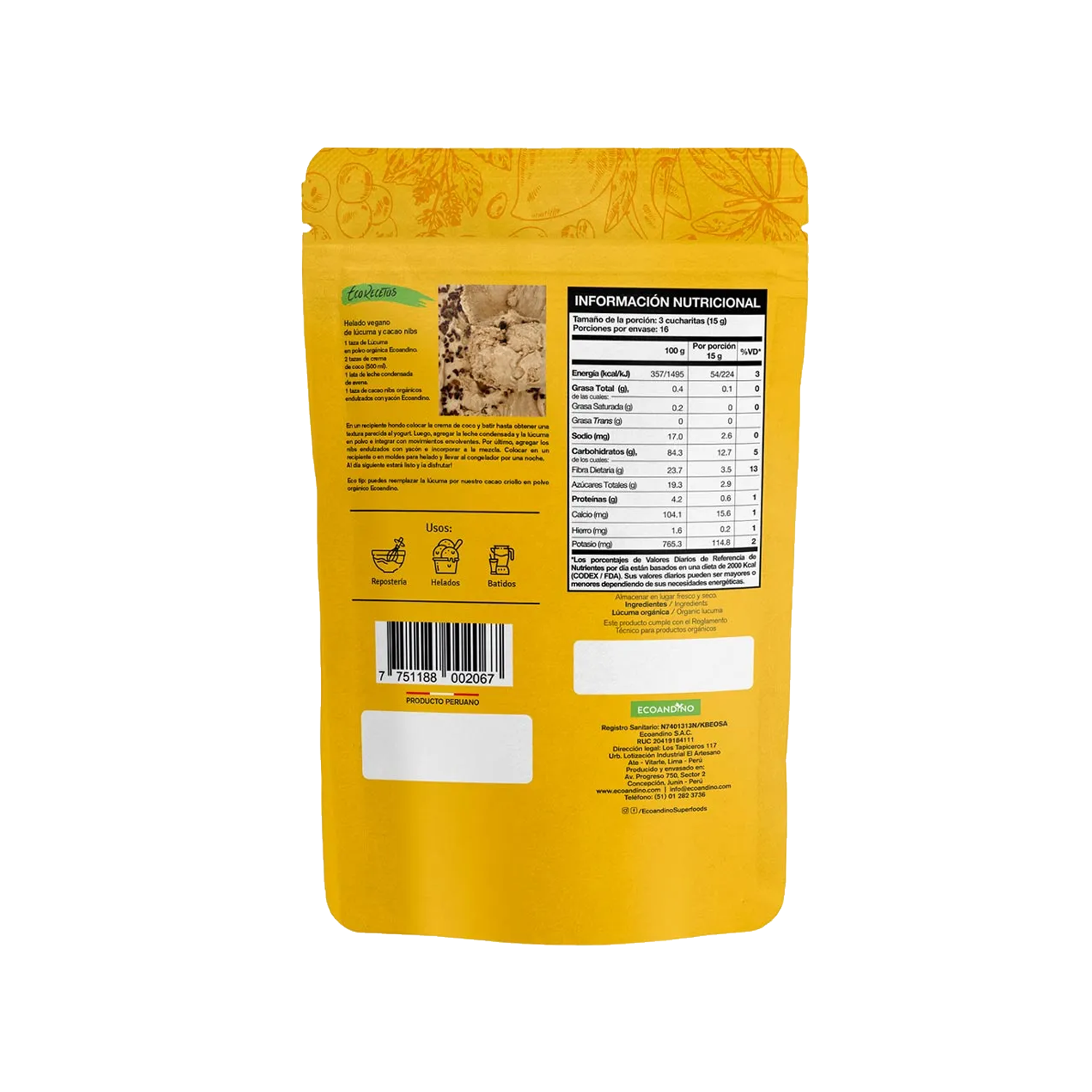 Lúcuma en Polvo 200g - Imagen 2