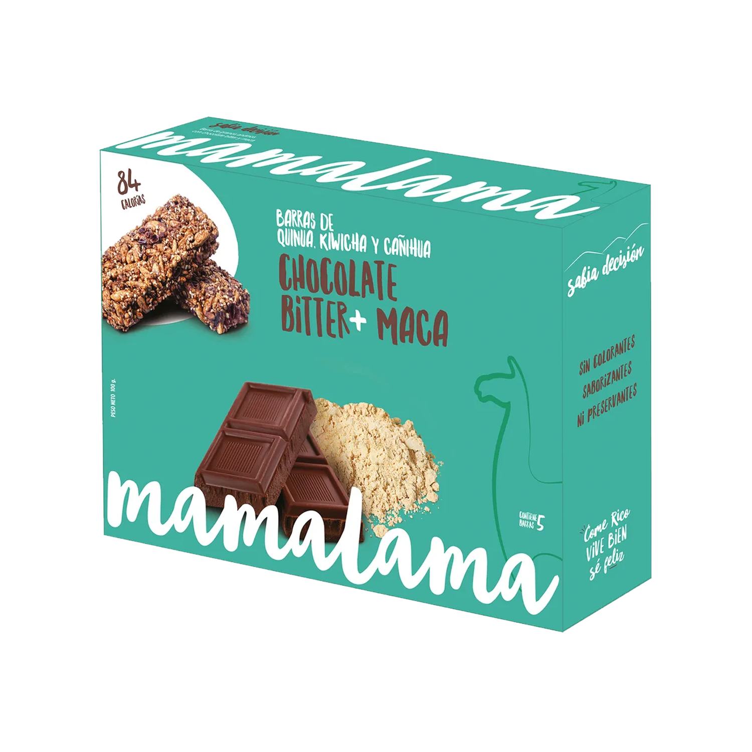 Barras Energéticas x5 De Chocolate Bitter + Maca