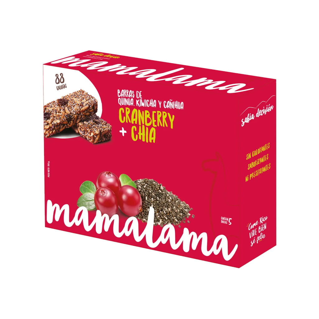 Barras Energéticas x5 De Cranberry + Chía