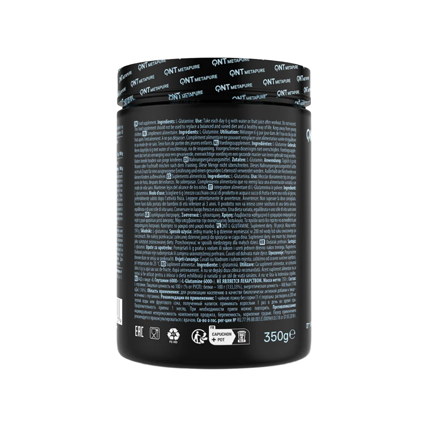 L-Glutamina 6000mg 350gr - Imagen 2