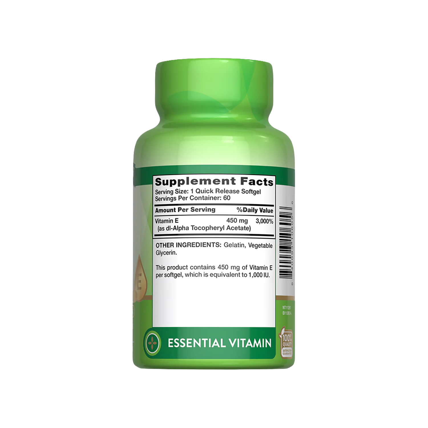Vitamina E 1,000 IU (60 Softgels) - Imagen 3